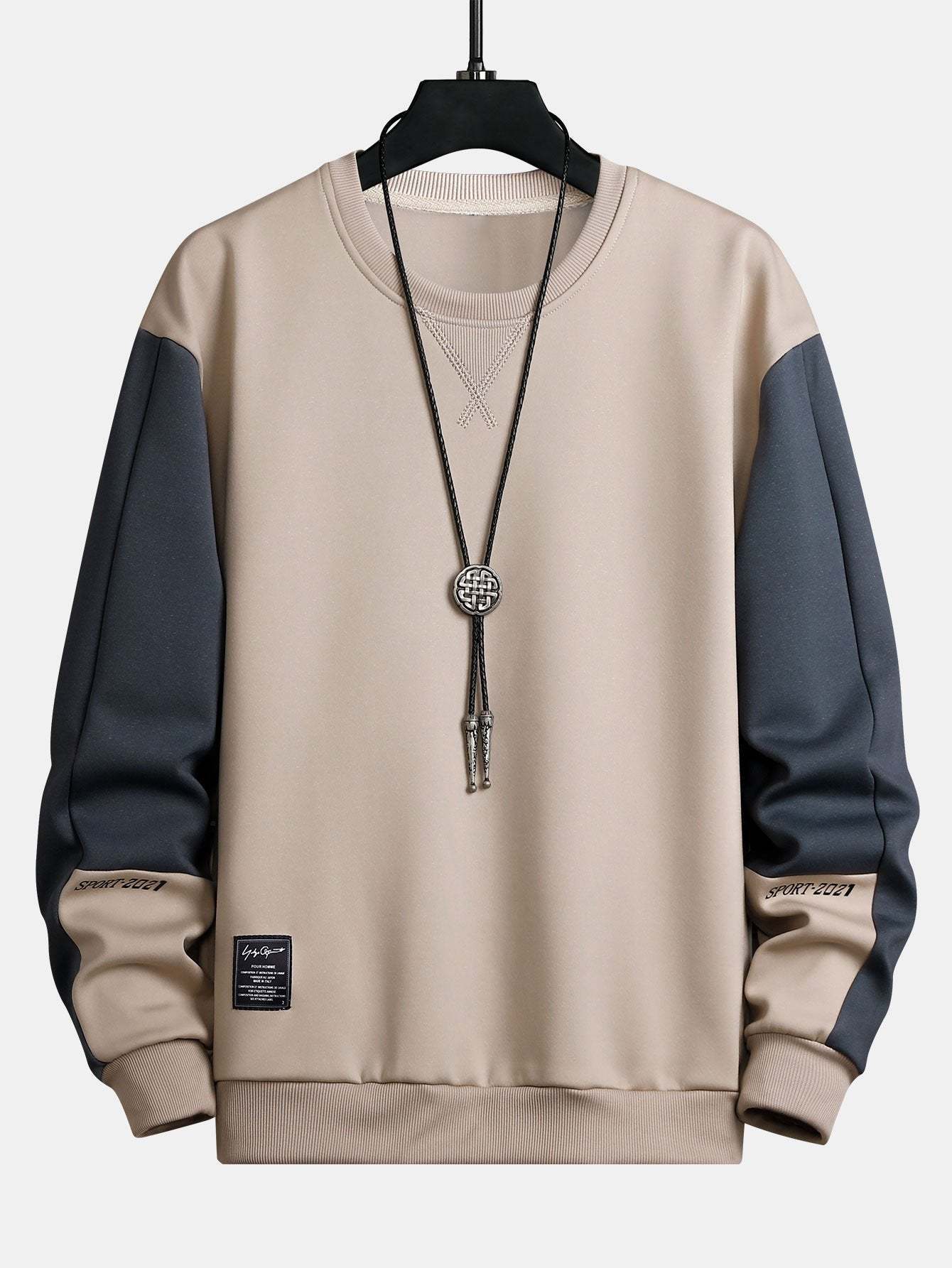 Color Block Crew Neck Sweatshirt-Mitchell Shoes