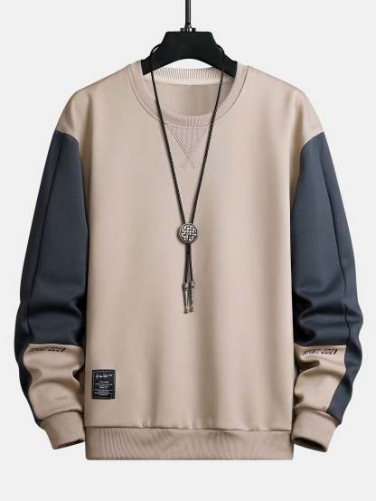 Color Block Crew Neck Sweatshirt-Mitchell Shoes