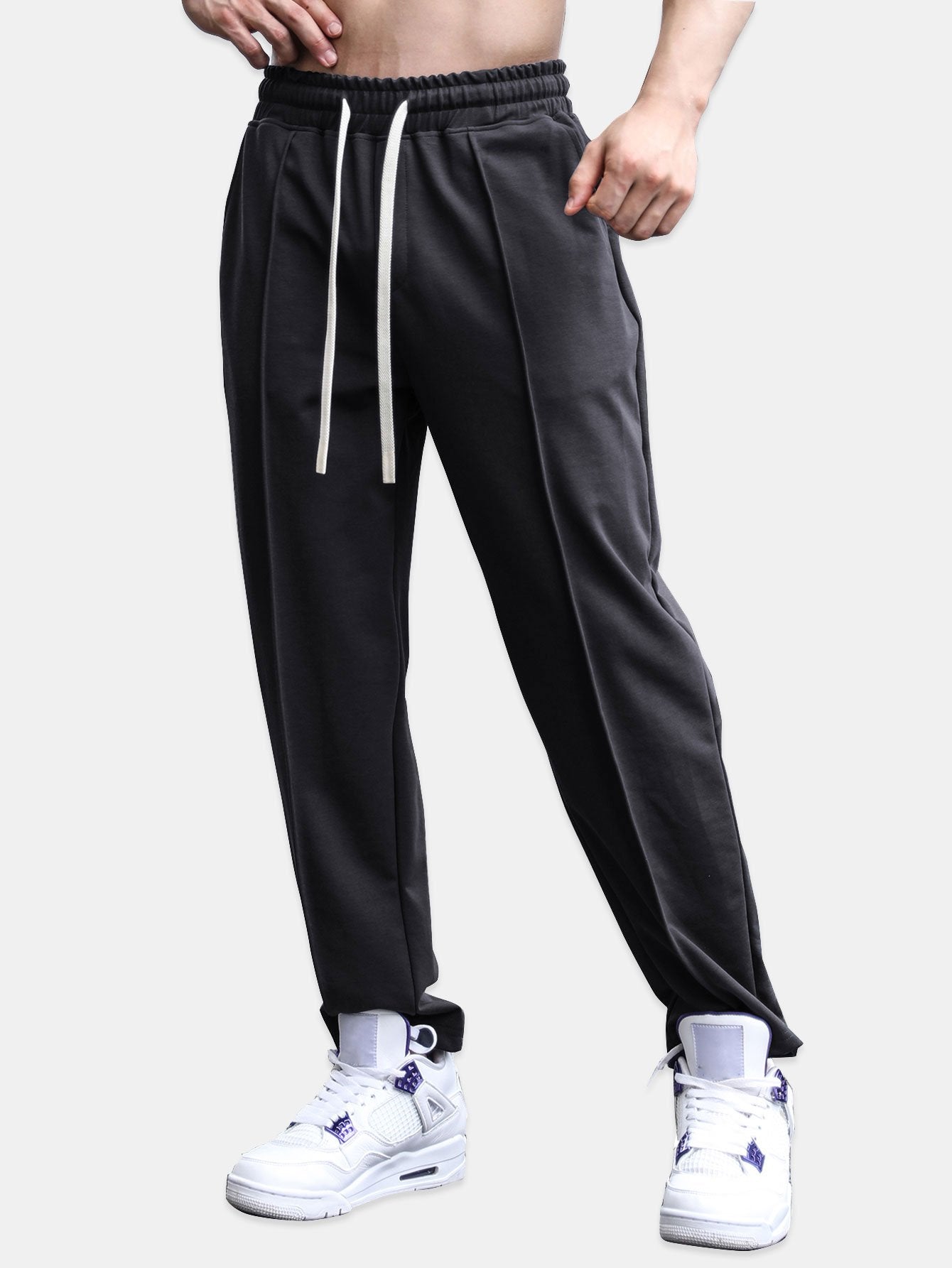 Tapered Jogger Pants With Pintuck-Mitchell Shoes