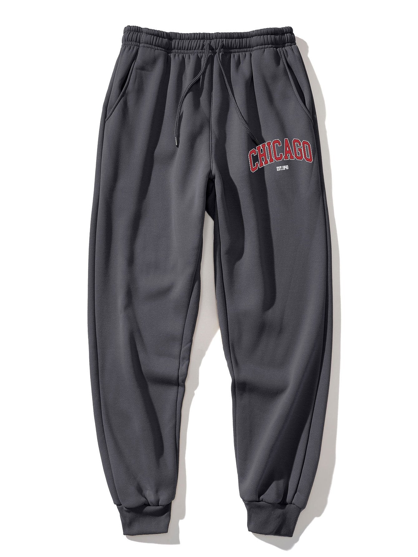 Chicago Letter Print Hoodie & Jogger Pants-Mitchell Shoes
