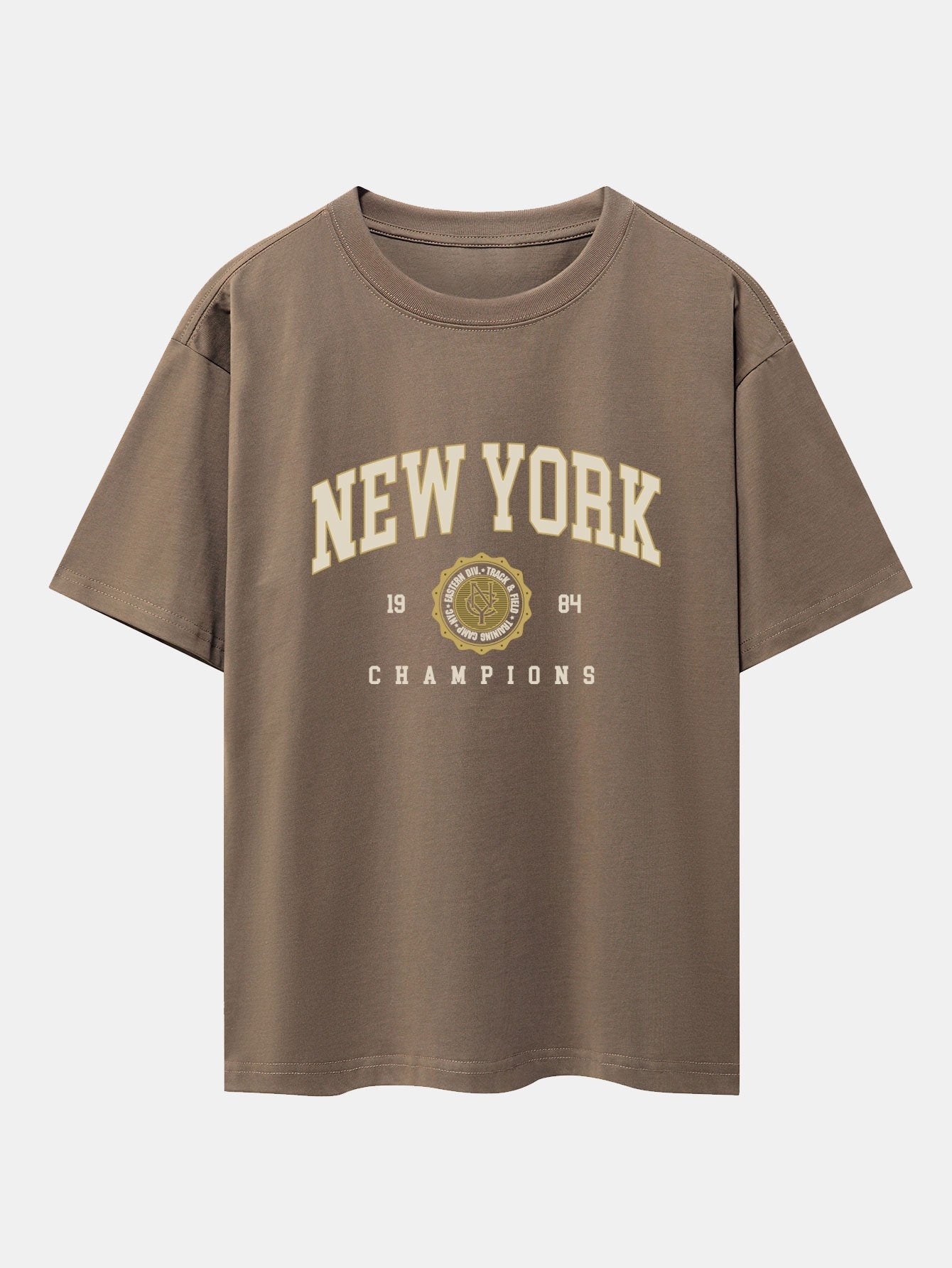 New York Varsity Print Heavy Weight Oversize T-Shirt & Jersey Shorts-Mitchell Shoes
