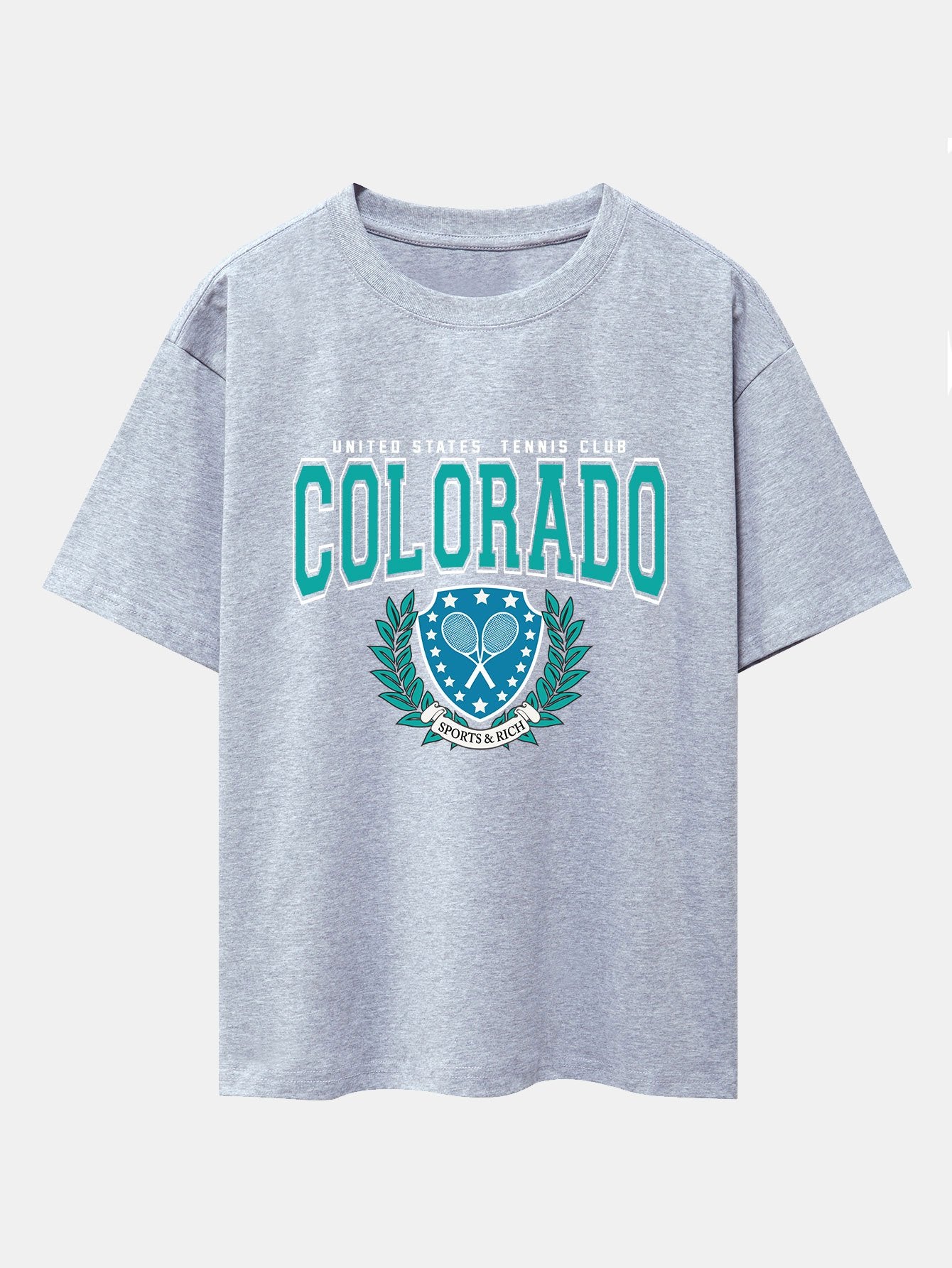 Colorado Tennis Print Heavy Weight Oversize T-Shirt-Mitchell Shoes