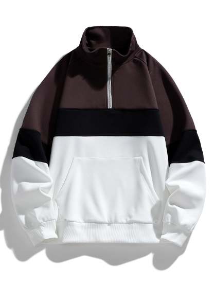 Color Block Quarter Zip Sweatshirt-Mitchell Shoes