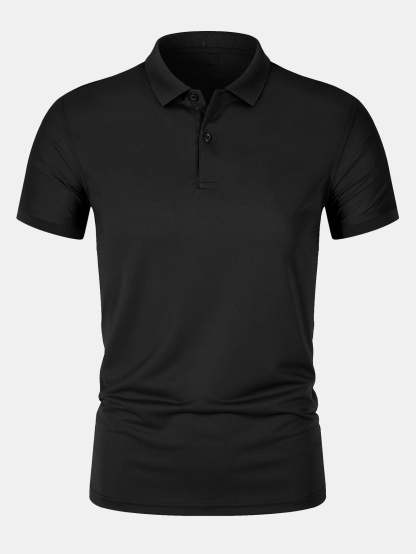 Solid Mesh Polo Shirt-Mitchell Shoes