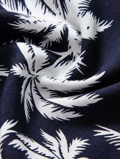 Palm Tree Print Shirt & Swim Shorts-Mitchell Shoes