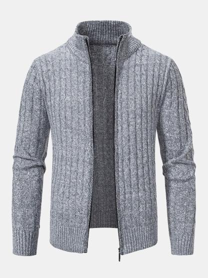 Braided Zip Sweater-Mitchell Shoes