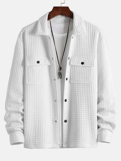 Quilted Jacquard Overshirt-Mitchell Shoes