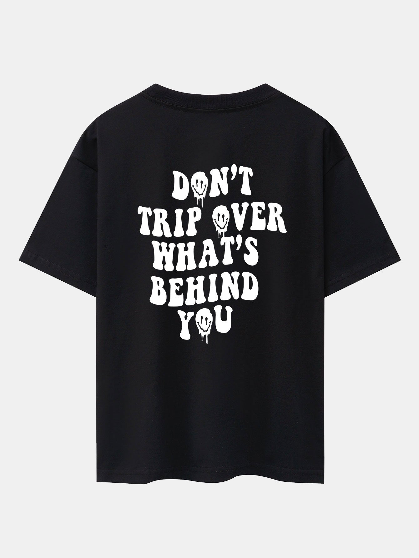 Slogan Back Print Oversize T-Shirt & Corduroy Shorts-Mitchell Shoes