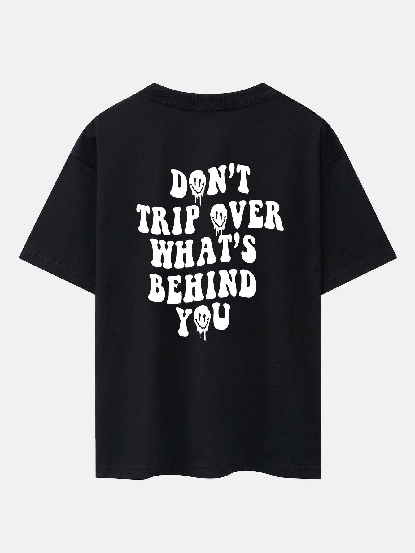 Slogan Back Print Oversize T-Shirt & Corduroy Shorts-Mitchell Shoes