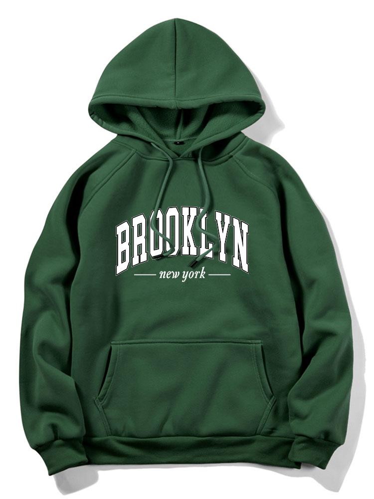 Brooklyn Letter Print Hoodie-Mitchell Shoes