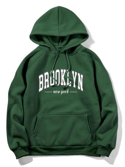 Brooklyn Letter Print Hoodie-Mitchell Shoes