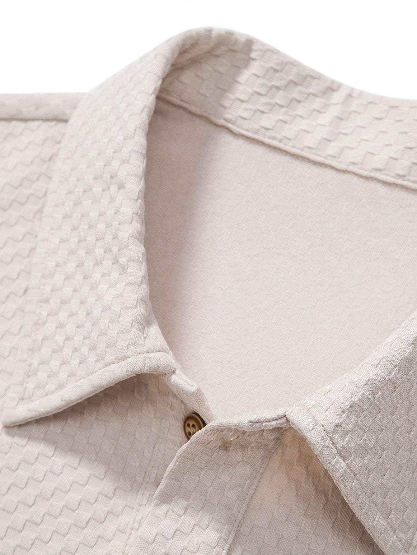 Knit Checkerboard Jacquard Polo Shirt-Mitchell Shoes