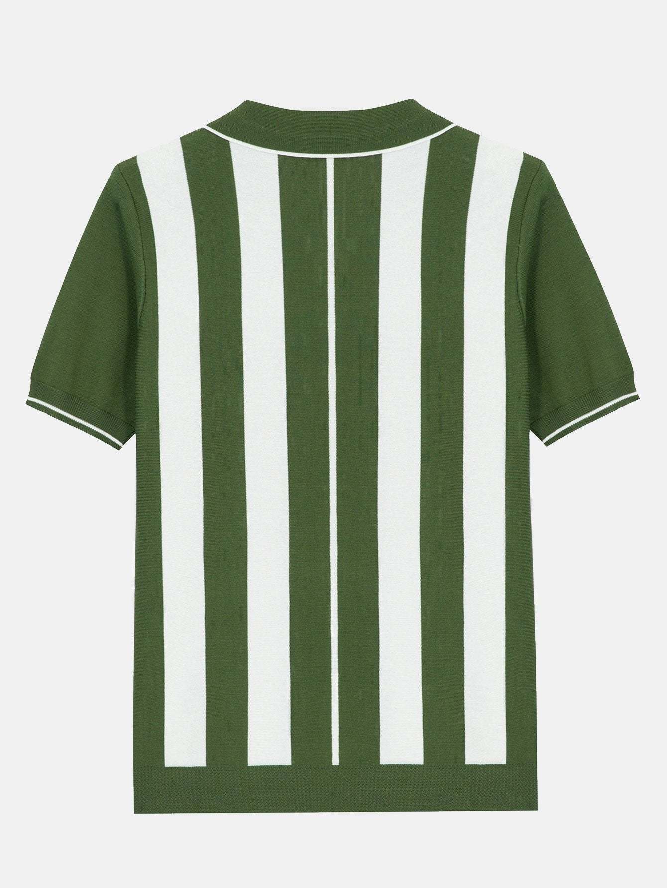 Striped Zip Sweater Polo-Mitchell Shoes