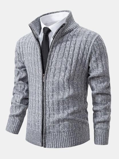 Braided Zip Sweater-Mitchell Shoes