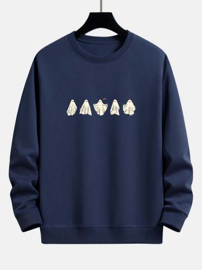 Ghost Print Relax Fit Sweatshirt-Mitchell Shoes