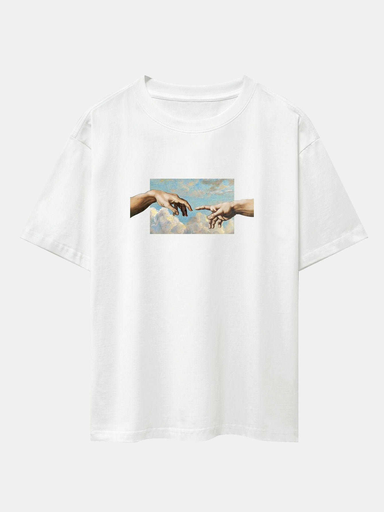 Create Adam Print Heavy Weight Oversize T-Shirt & Corduroy Shorts-Mitchell Shoes