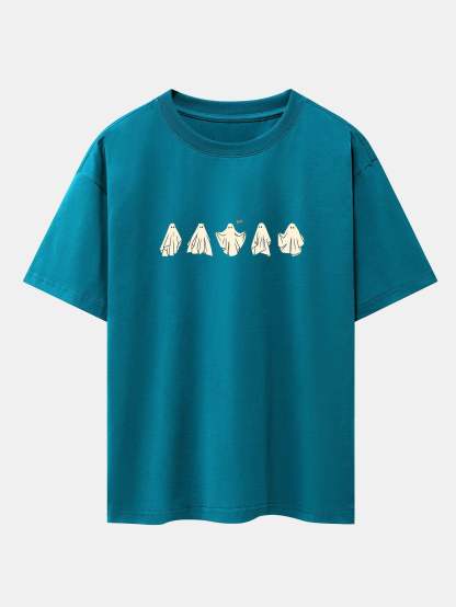 Ghost Print Heavy Weight Drop Shoulder Oversize T-Shirt-Mitchell Shoes
