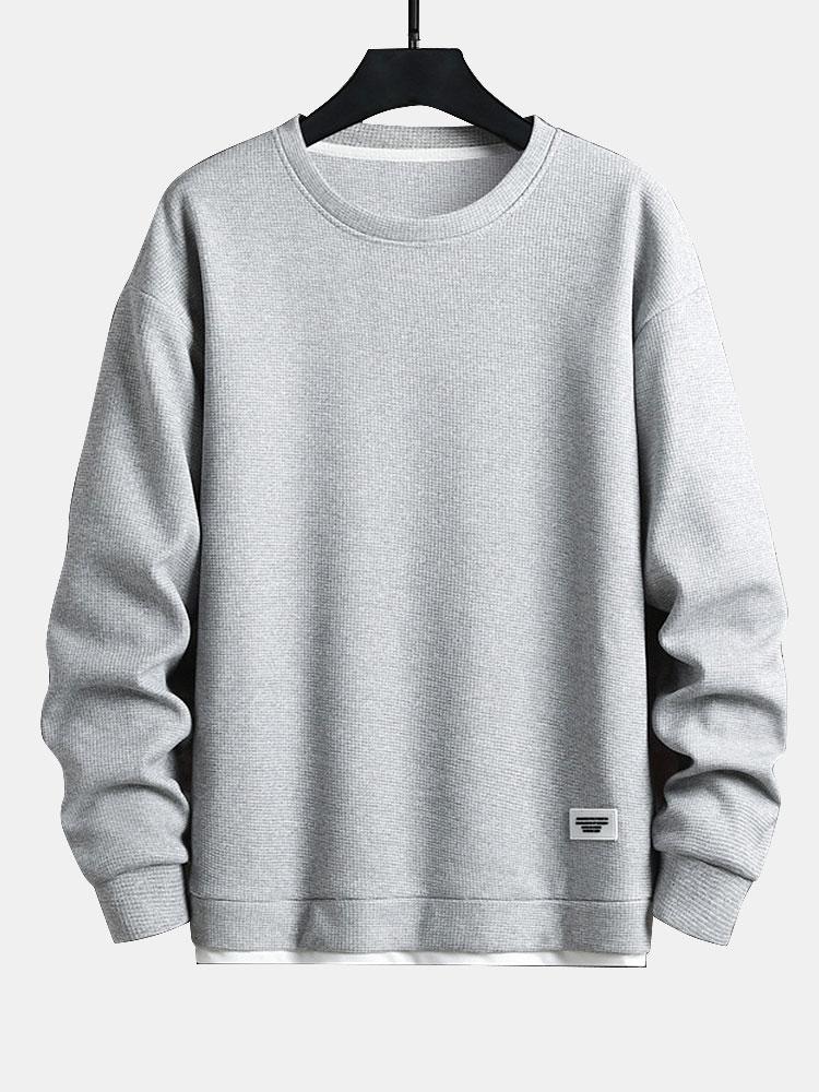 Two Layer Waffle Sweatshirt-Mitchell Shoes