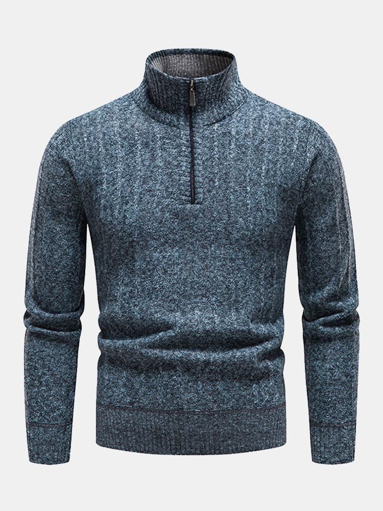 Textured Quarter Zip Sweater-Mitchell Shoes
