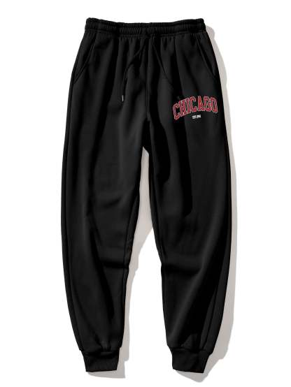 Chicago Print Jogger Pants-Mitchell Shoes