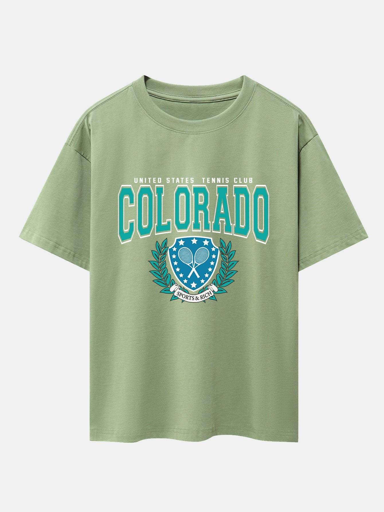 Colorado Tennis Print Heavy Weight Oversize T-Shirt-Mitchell Shoes