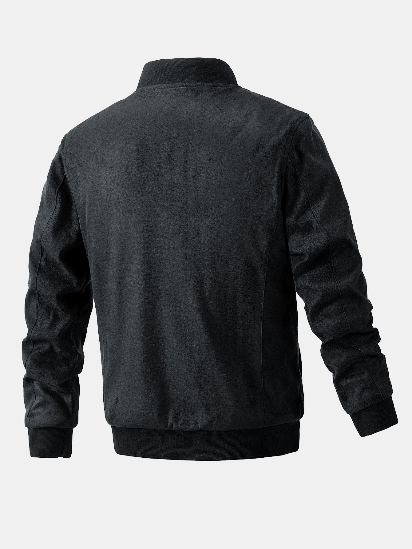 Suede Bomber Jacket With Quilted Liner-Mitchell Shoes
