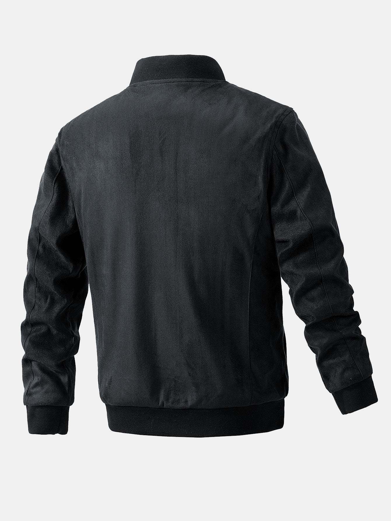 Suede Bomber Jacket With Quilted Liner-Mitchell Shoes