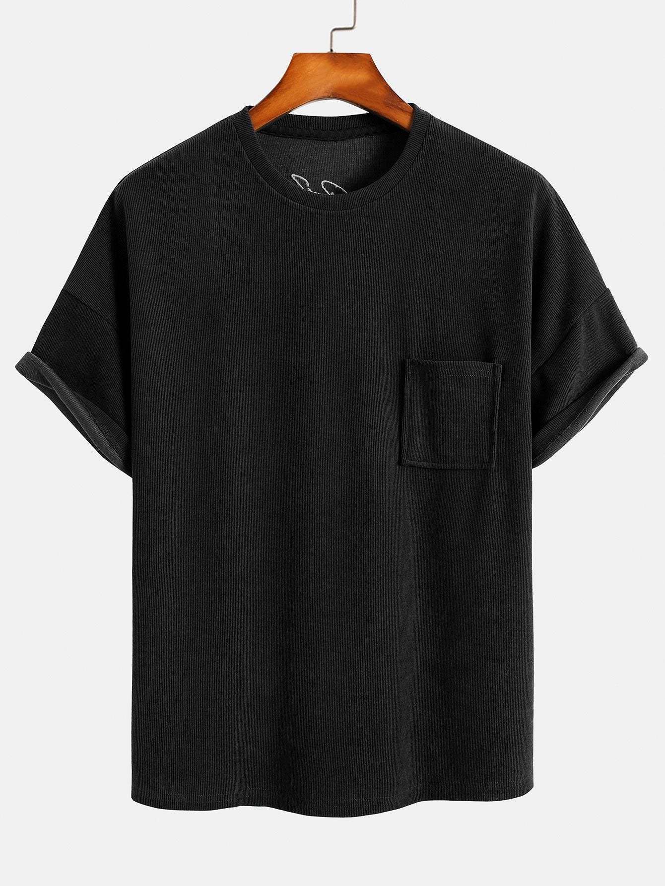 Dropped Shoulder Corduroy T-Shirt & Shorts-Mitchell Shoes