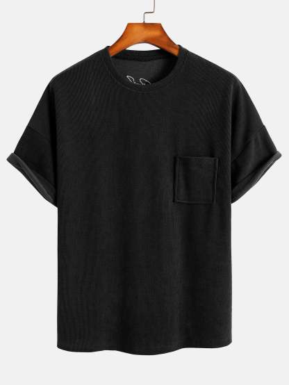 Dropped Shoulder Corduroy T-Shirt & Shorts-Mitchell Shoes