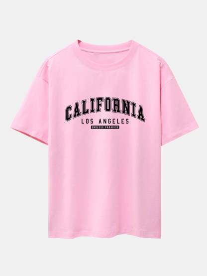 California Print Heavy Weight Oversize T-Shirt-Mitchell Shoes