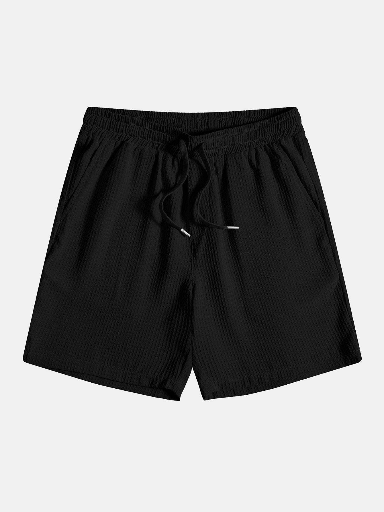 Waffle Drawstring Shorts-Mitchell Shoes