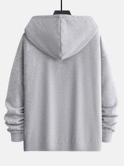 Basic Relax Fit Zip Hoodie-Mitchell Shoes