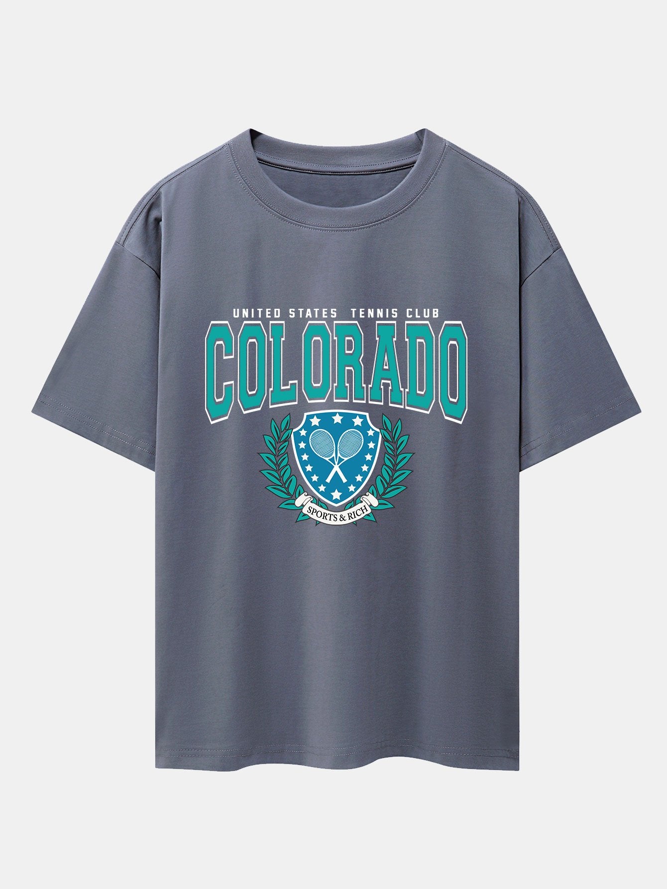 Colorado Tennis Print Heavy Weight Oversize T-Shirt-Mitchell Shoes