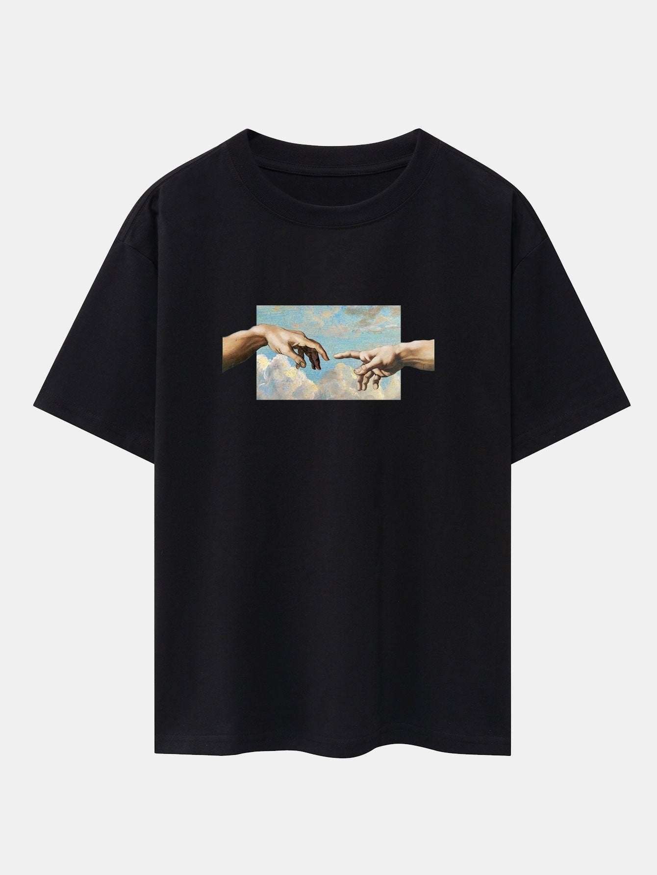 Create Adam Print Heavy Weight Oversize T-Shirt & Corduroy Shorts-Mitchell Shoes