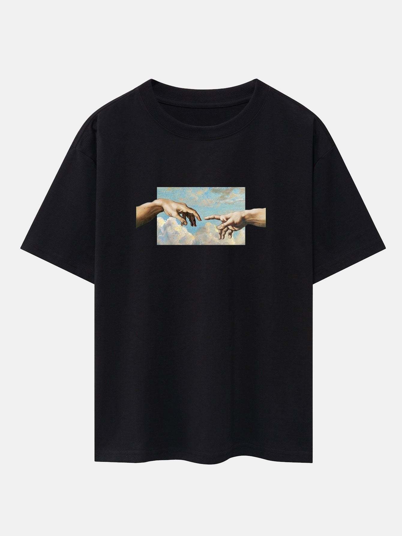 Create Adam Print Heavy Weight Oversize T-Shirt & Corduroy Shorts-Mitchell Shoes