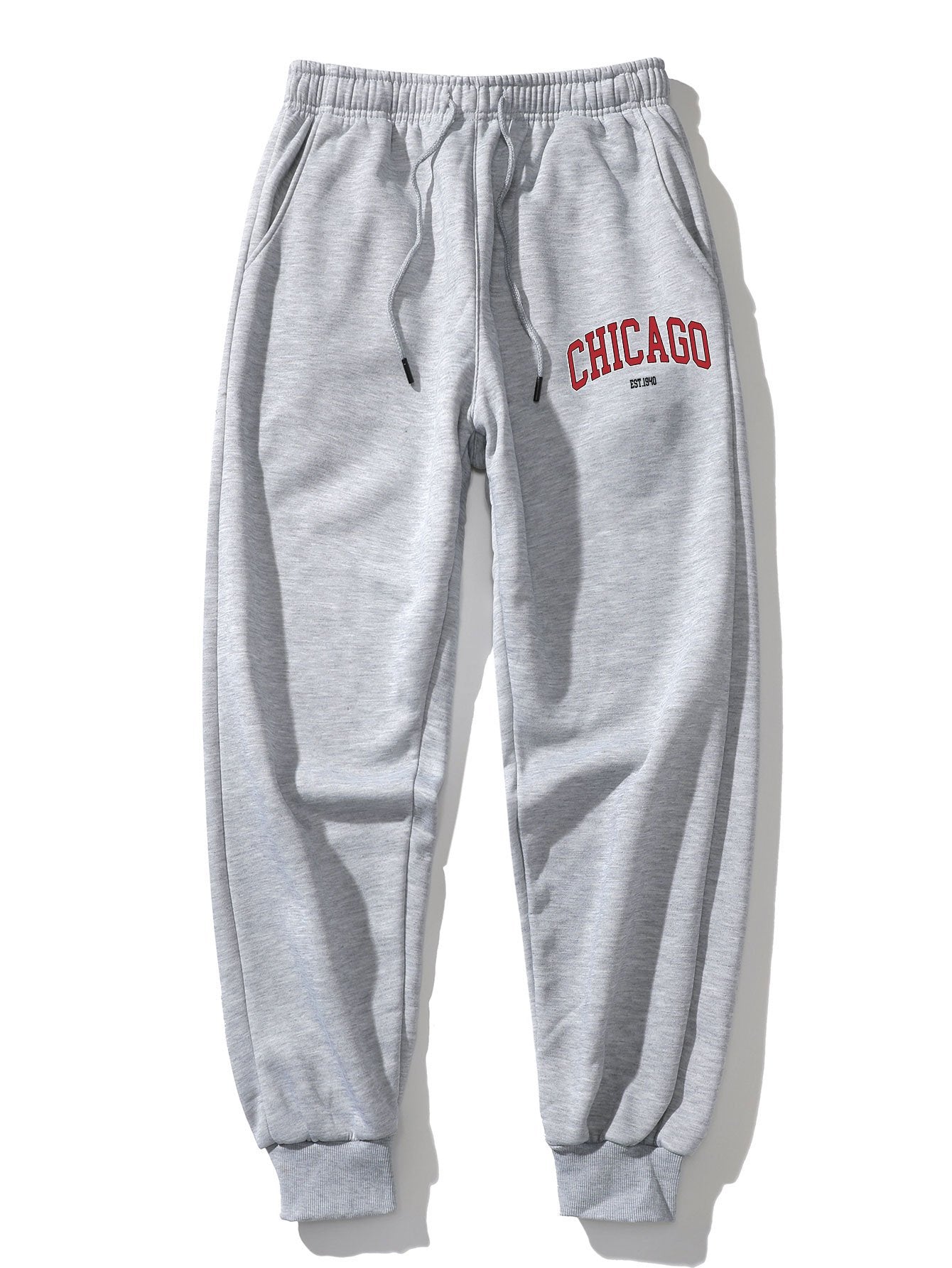 Chicago Letter Print Hoodie & Jogger Pants-Mitchell Shoes