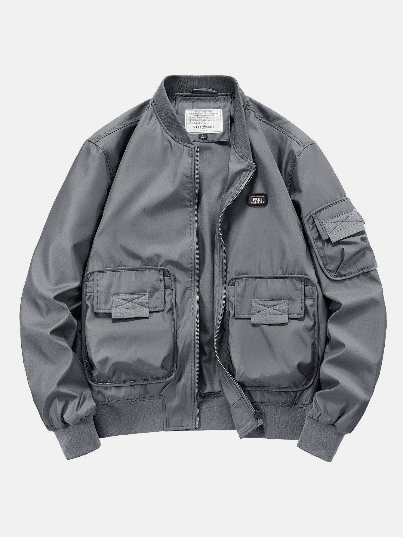 Multi Pockets Bomber Jacket-Mitchell Shoes