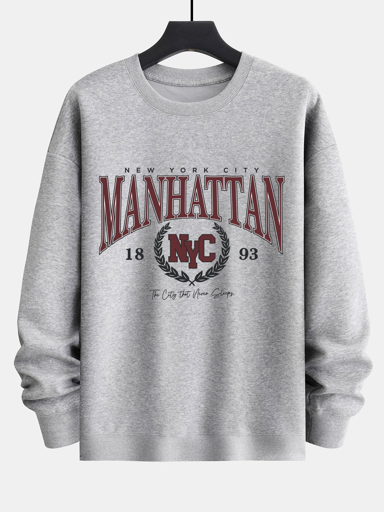 Manhattan Varsity Print Relax Fit Sweatshirt-Mitchell Shoes