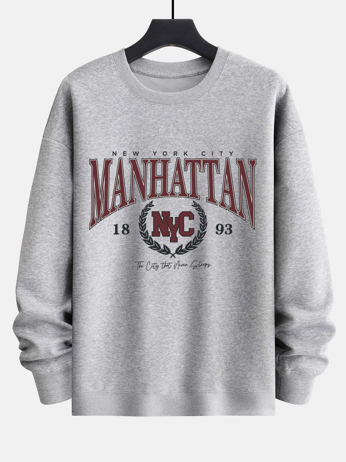 Manhattan Varsity Print Relax Fit Sweatshirt-Mitchell Shoes