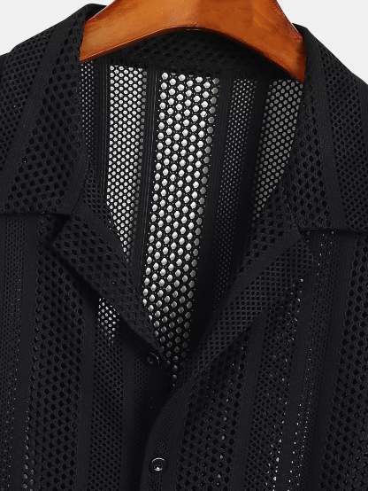 Mesh Textured Shirt-Mitchell Shoes