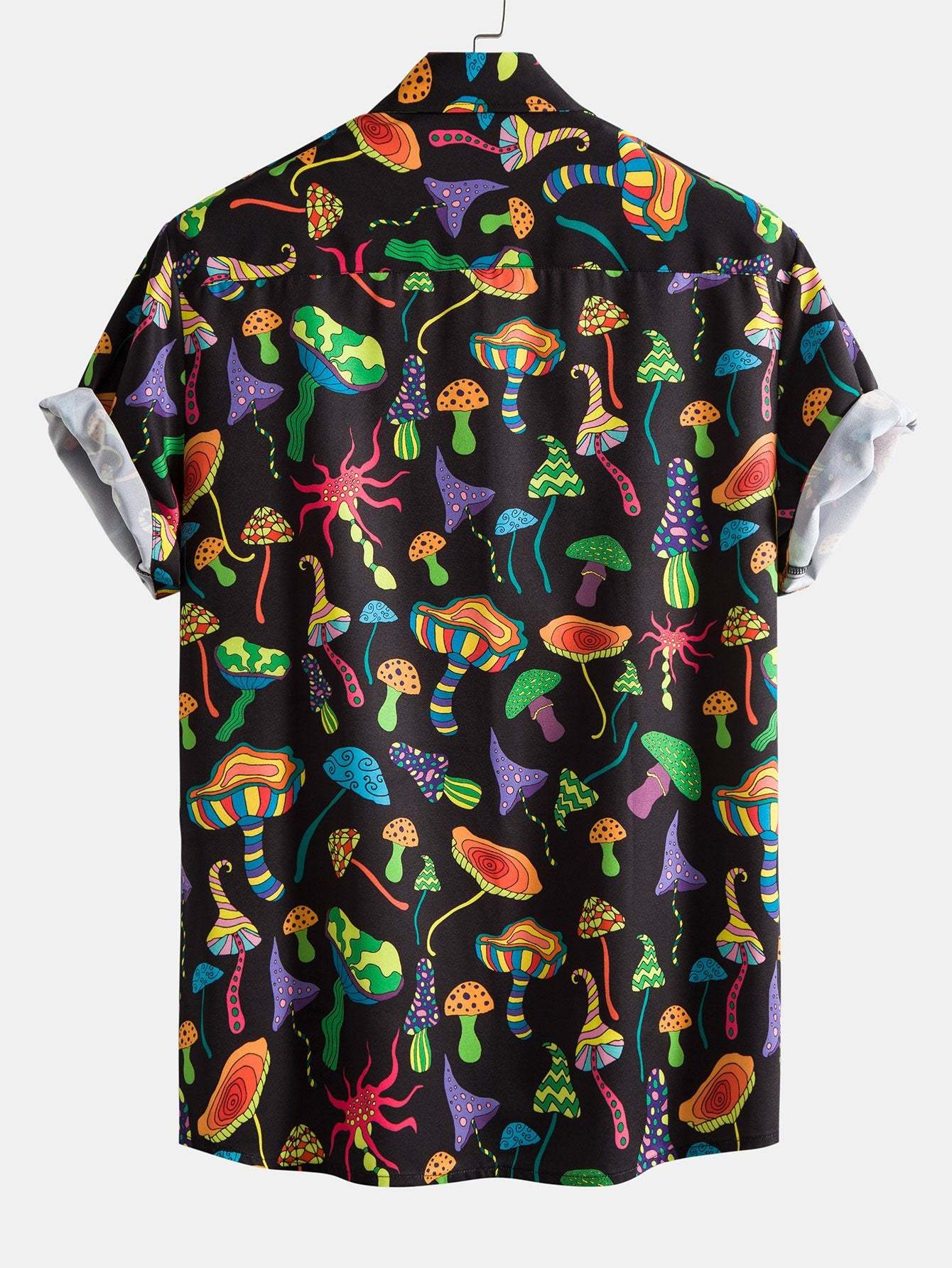 Psychedelic Mushroom Print Button Up Shirt-Mitchell Shoes