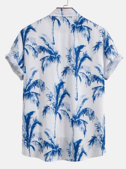 Watercolor Tropical Print Shirt-Mitchell Shoes