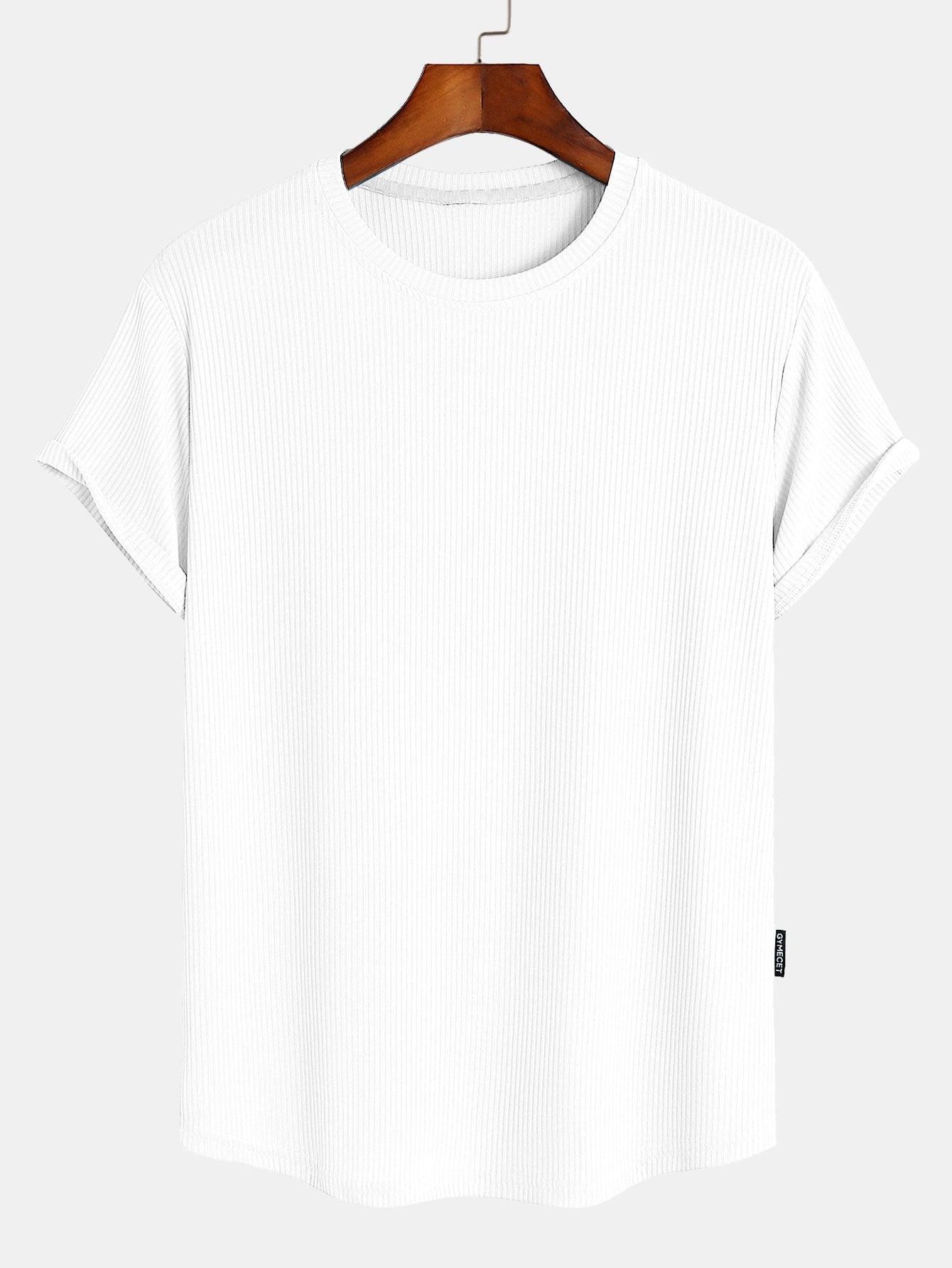 Muscle Fit Arc Hem Textured T-Shirt-Mitchell Shoes
