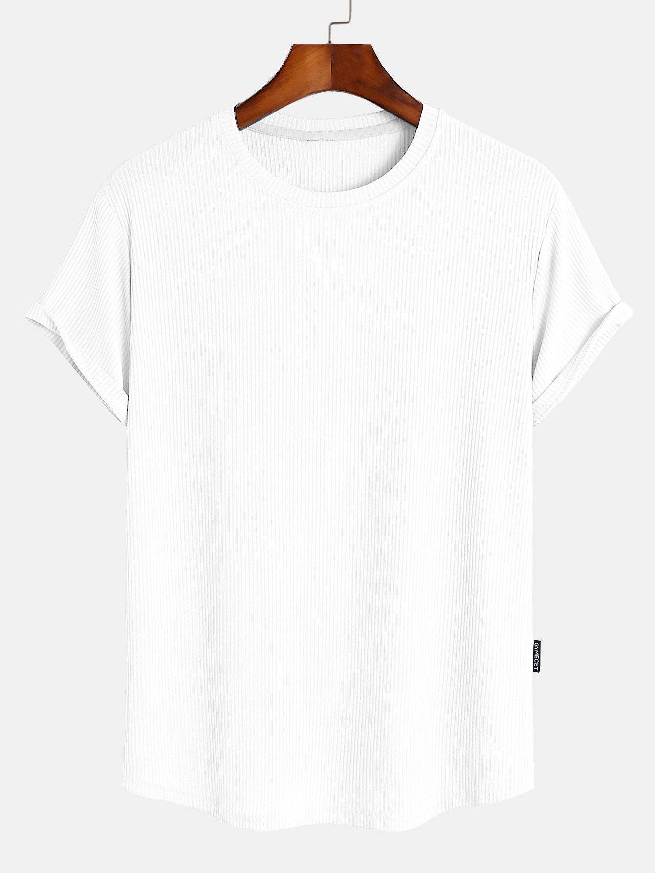 Muscle Fit Arc Hem Textured T-Shirt-Mitchell Shoes