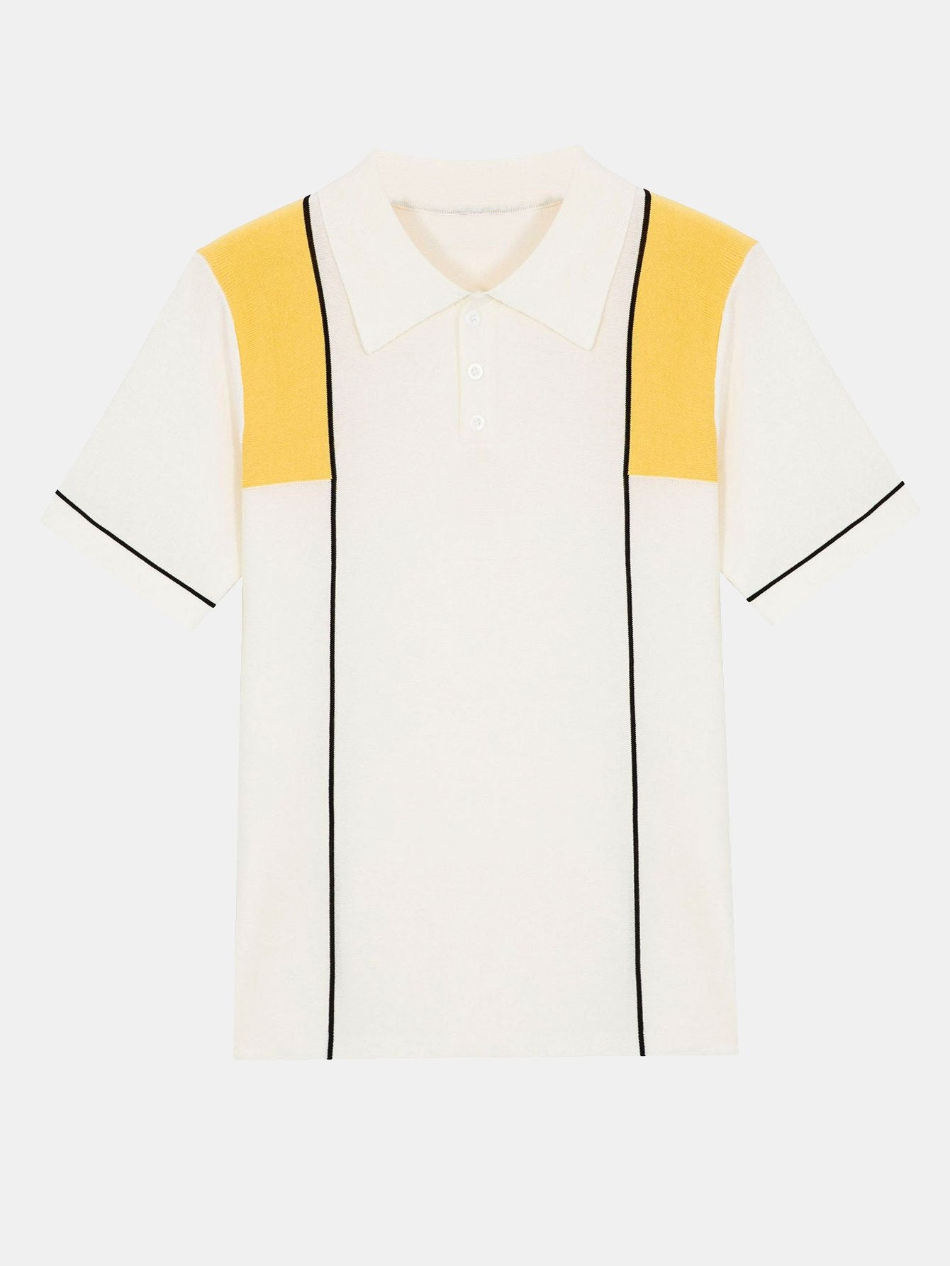 Striped Color Block Short Sleeve Sweater Polo-Mitchell Shoes
