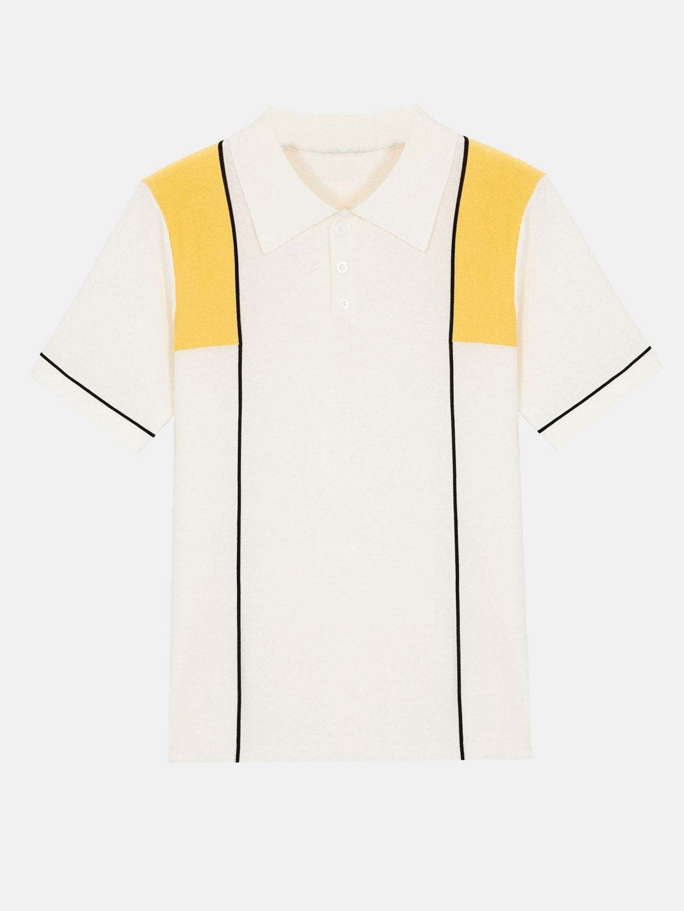 Striped Color Block Short Sleeve Sweater Polo-Mitchell Shoes