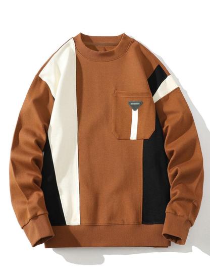 Color Block Sweatshirt With Pocket-Mitchell Shoes
