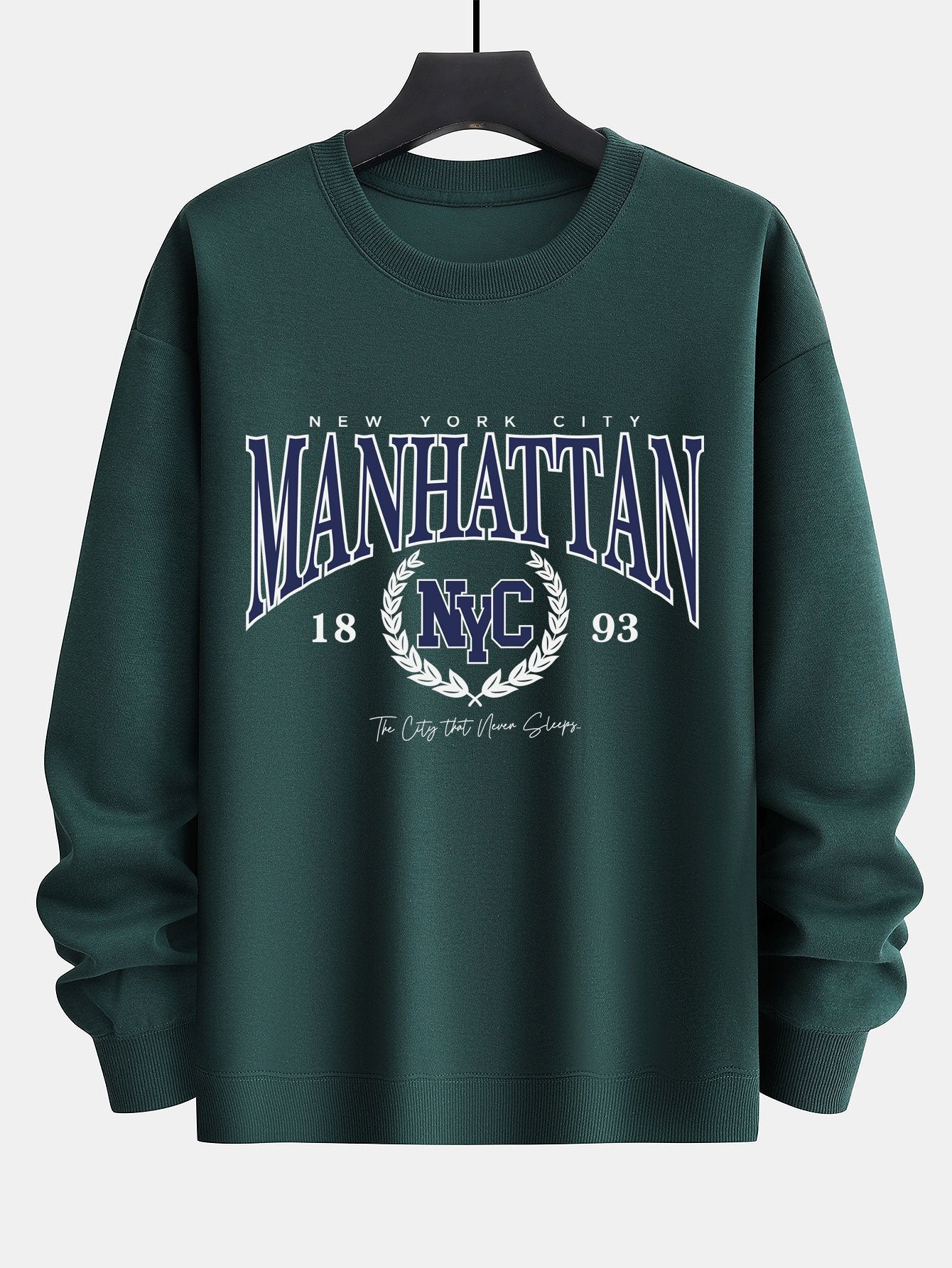 Manhattan Varsity Print Relax Fit Sweatshirt-Mitchell Shoes