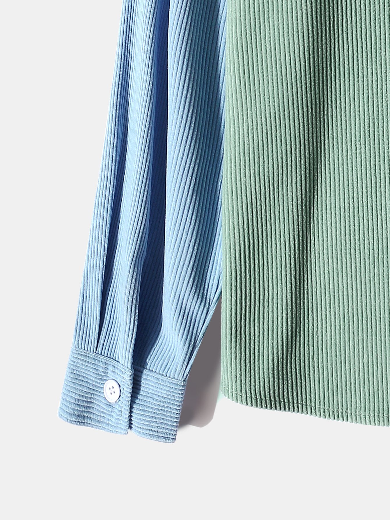 Long Sleeve Two Tone Corduroy Overshirt-Mitchell Shoes