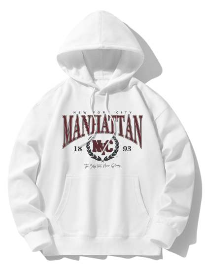 Manhattan Varsity Print Cotton Blend Hoodie-Mitchell Shoes